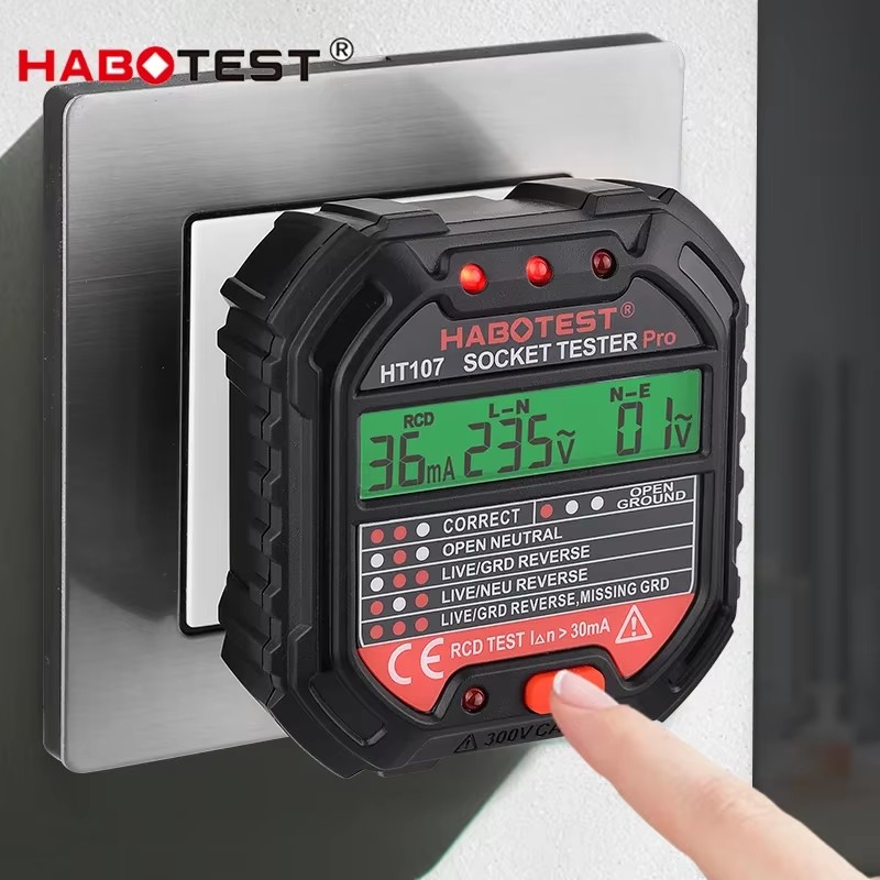 Travel Accessories Uk - Testeur de Prises Numérique HABOTEST HT107