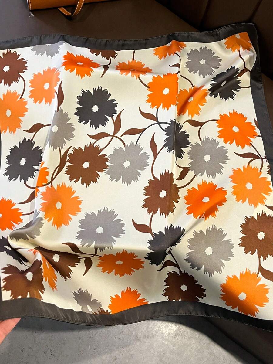 Travel Accessories Essentials - 1 écharpe florale orange printemps/été, 70