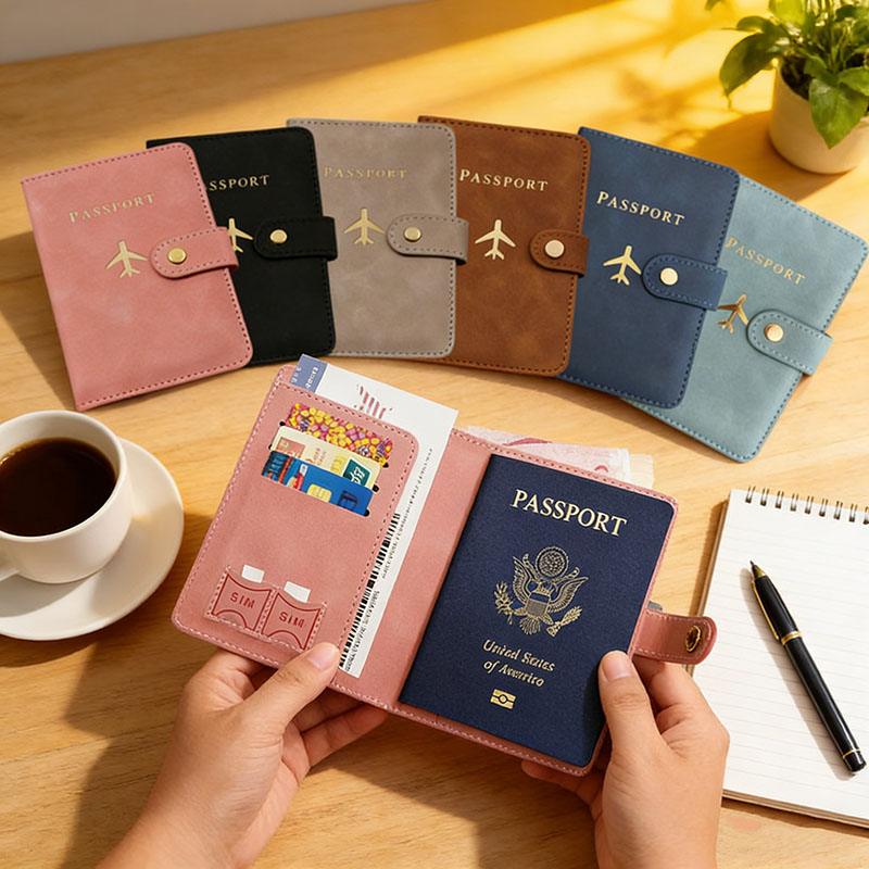Travel Accessories Essentials - Étui Porte-Passeport en Cuir pour Essentiels