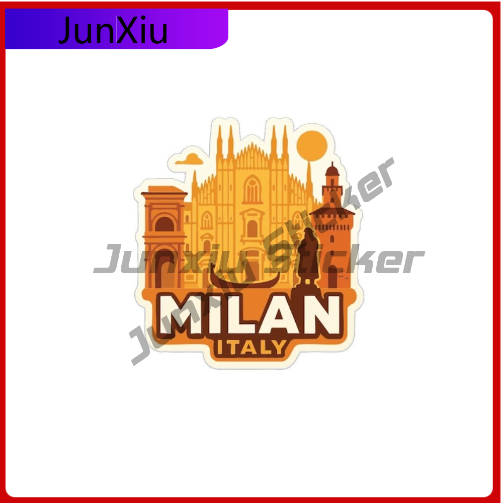 Travel Accessories Italy - Autocollant de voyage Milan italie, autocollant