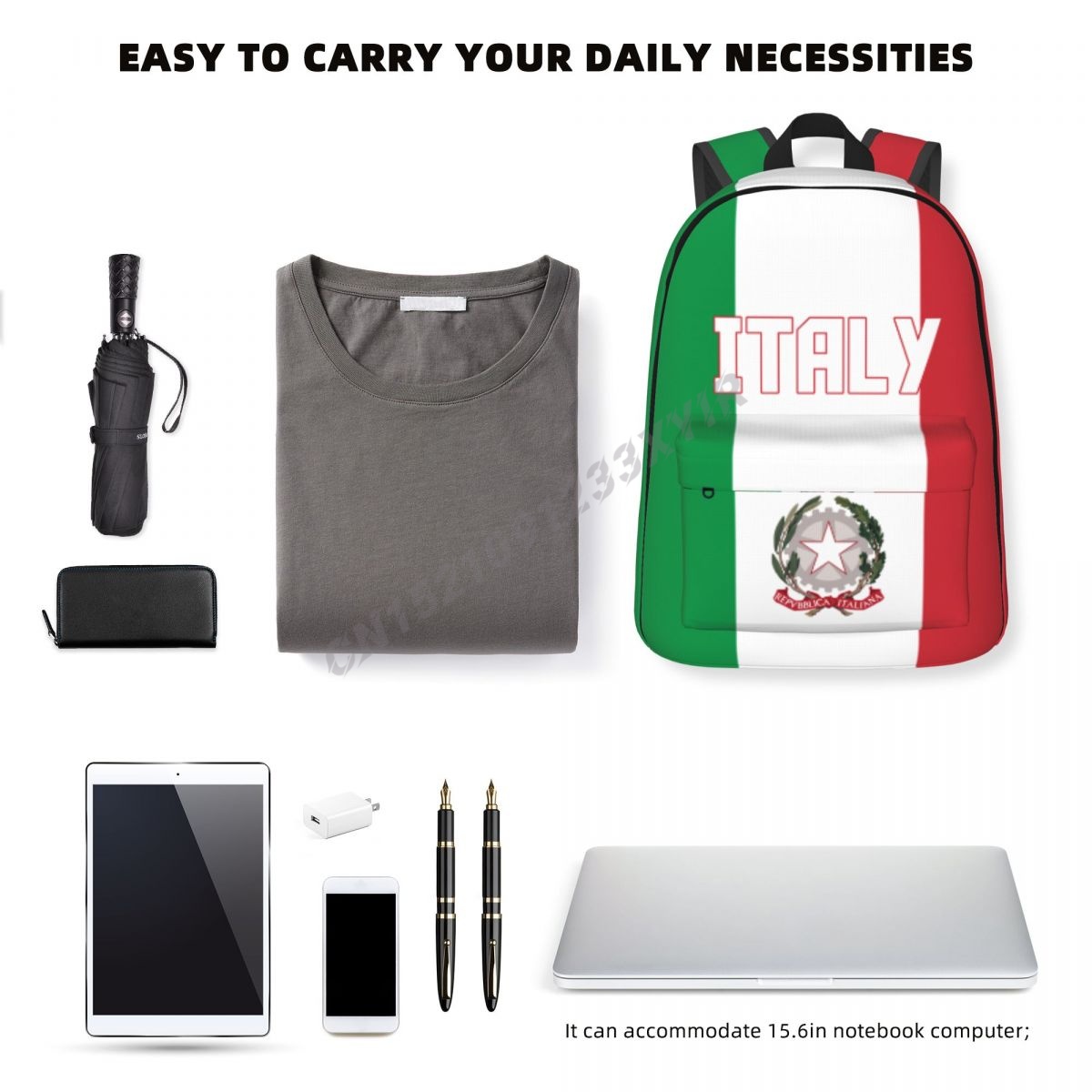 Sac à dos unisexe drapeau ital - Travel Accessories Italy avis et prix