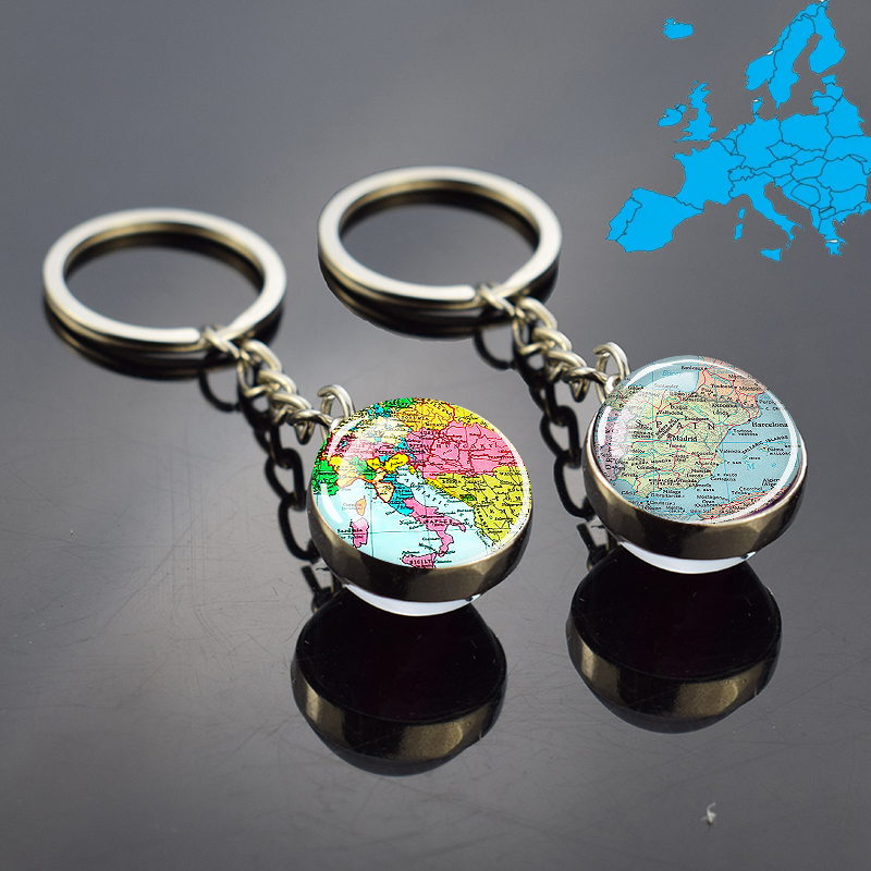 Porte-clés vintage avec carte  - Travel Accessories Italy avis et prix