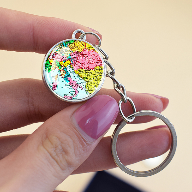 Porte-clés vintage avec carte  - Travel Accessories Italy avis et prix