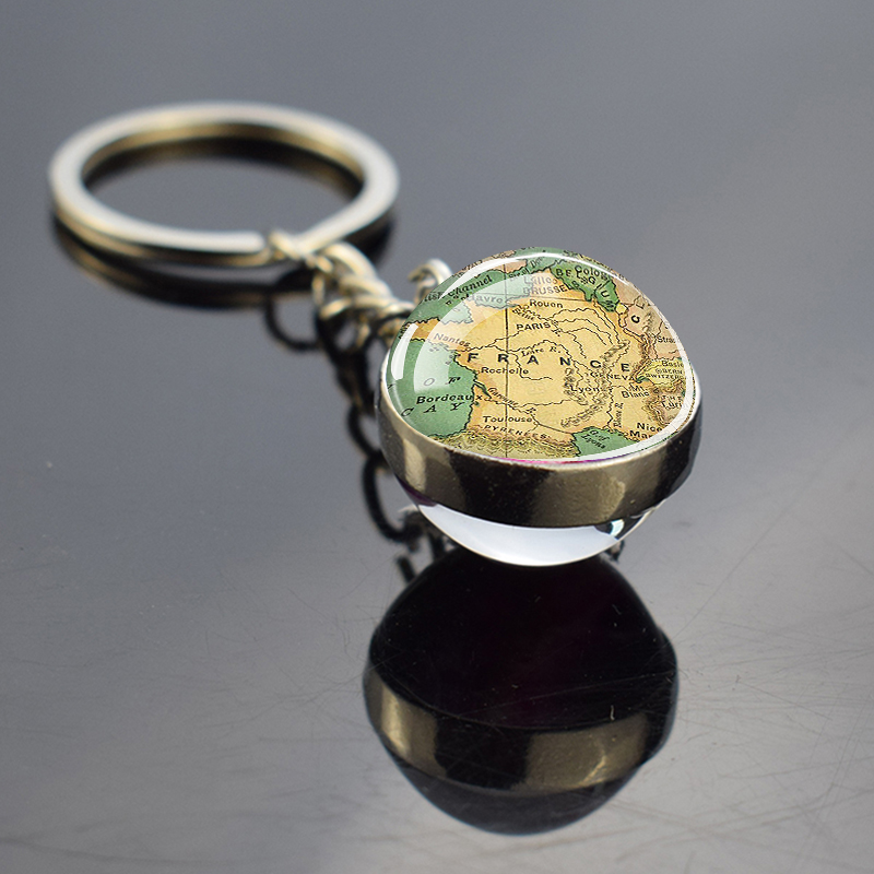 Porte-clés vintage avec carte  - Travel Accessories Italy avis et prix