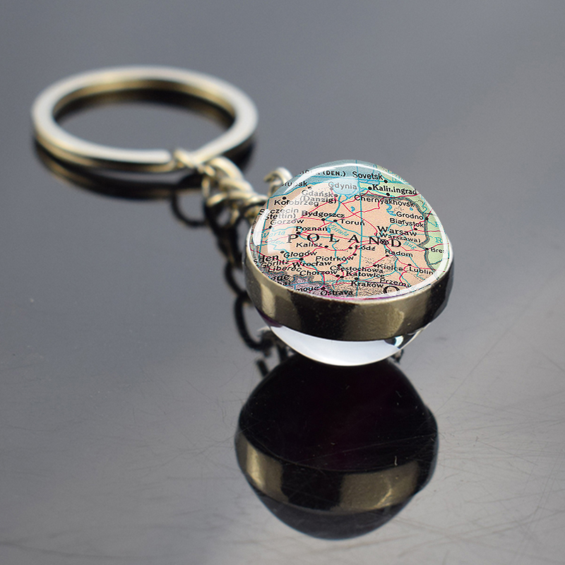 Porte-clés vintage avec carte  - Travel Accessories Italy avis et prix