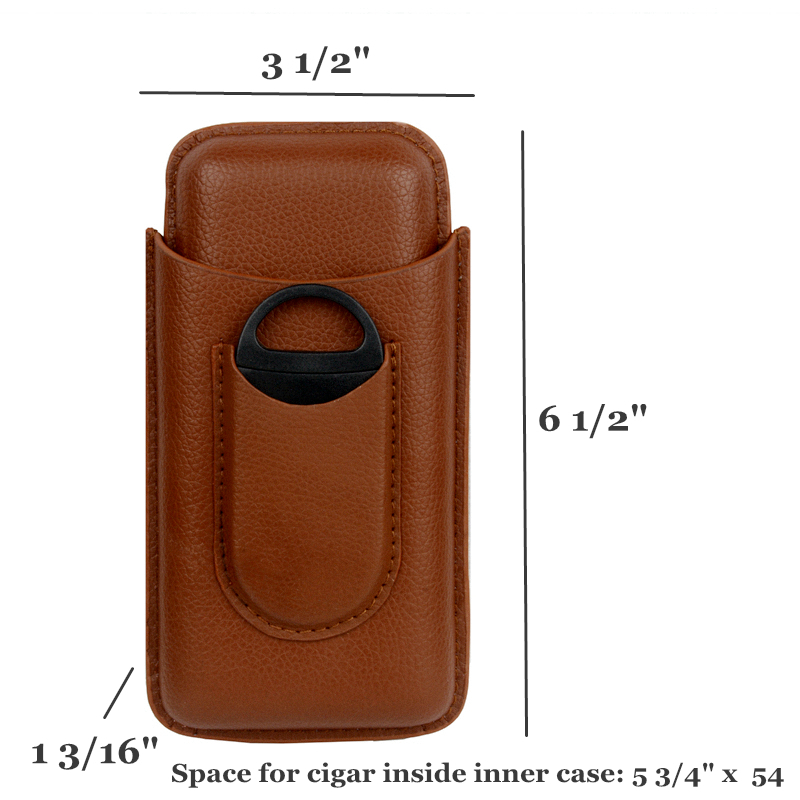 Étui à cigares en cuir marron, - Travel Accessories On Sale avis et prix