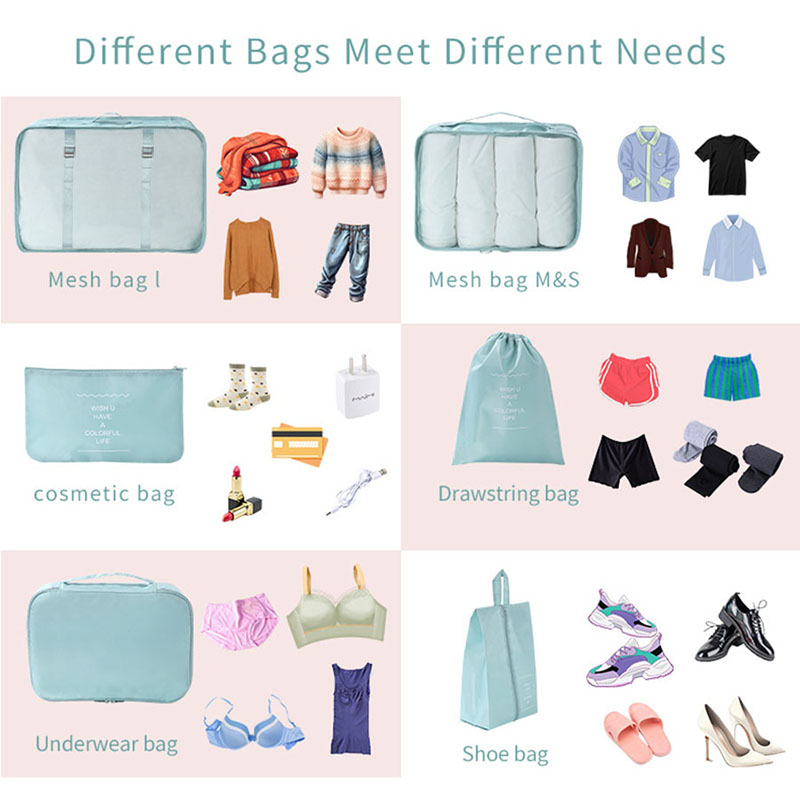 Ensemble de 7 cubes de rangeme - Travel Accessories Packing Cubes avis et prix