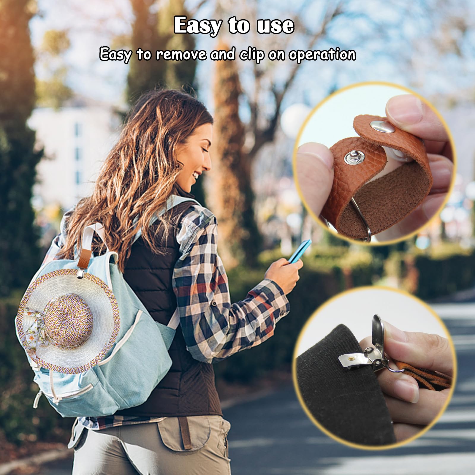 Clip à chapeau en cuir PU pour - Travel Accessories Holder avis et prix